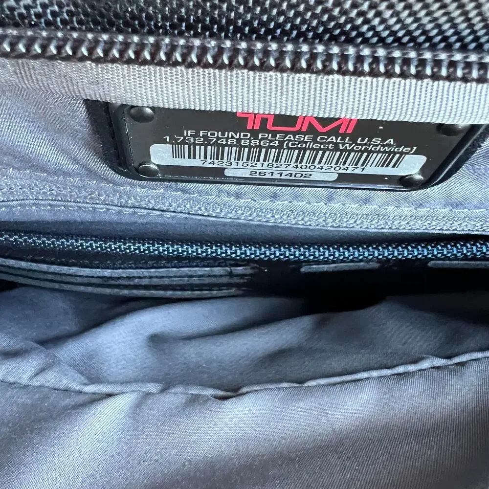 Tumi Alpha Organizer Laptop Briefcase Traveler Bag Removable Strap